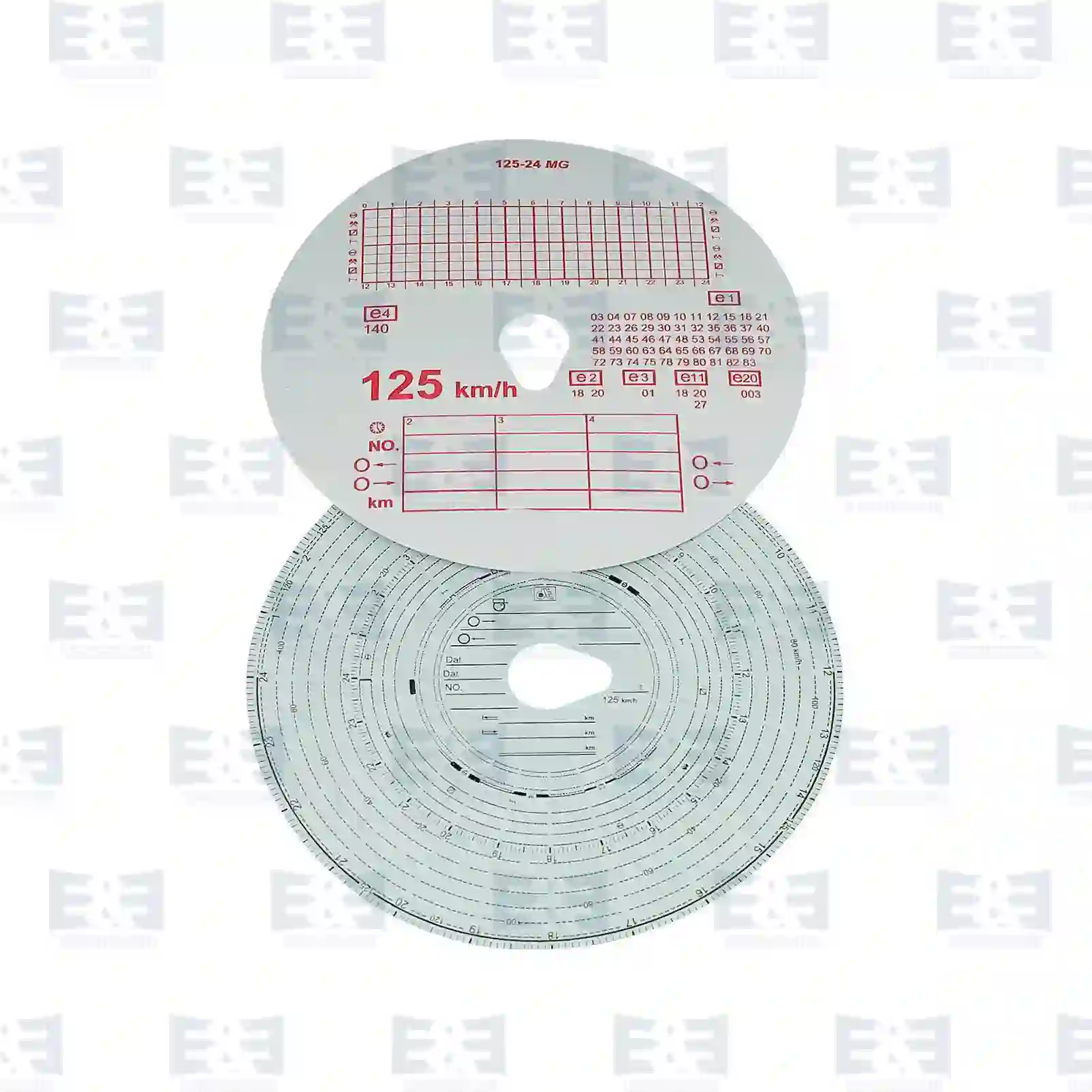  Tachograph disc set, 1 day, 125 km/h || E&E Truck Spare Parts | Truck Spare Parts, Auotomotive Spare Parts